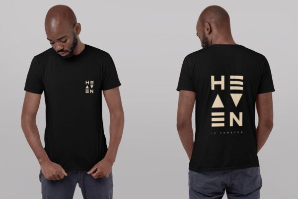 Heaven Is Forever Men's Regular Fit Back Printed T-Shirt