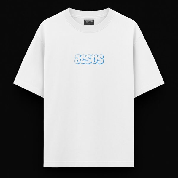 Life Is Better With Jesus | White Unisex Oversized Christian T-Shirt | Faith Store India - Image 2