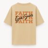 Faith God Saves | Beige Unisex Oversized Christian T-Shirt | Faith Store India