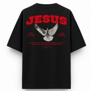John 8:12 | Black Unisex Oversized Christian T-Shirt | Faith Store India