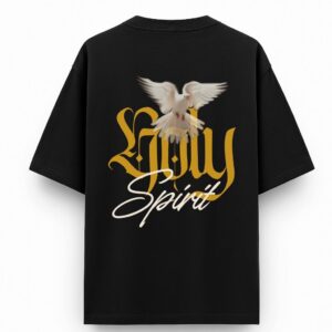 Holy Spirit | Black Unisex Oversized Christian T-Shirt | Faith Store India