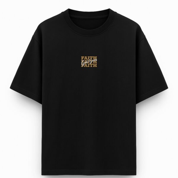 Faith God Saves | Black Unisex Oversized Christian T-Shirt | Faith Store India - Image 2