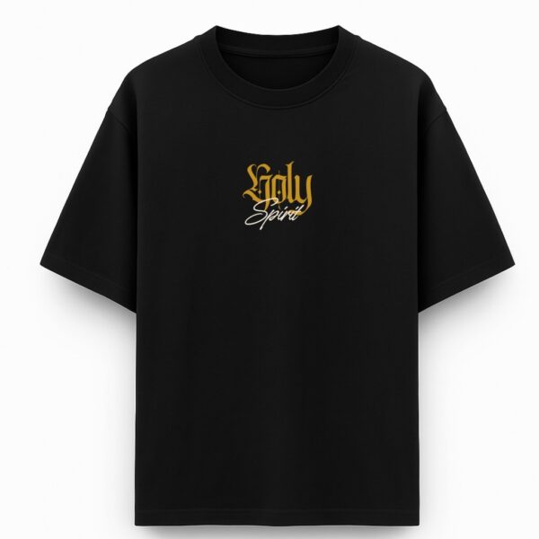 Holy Spirit | Black Unisex Oversized Christian T-Shirt | Faith Store India - Image 2