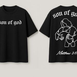 Son Of God | Black Unisex Oversized Christian T-Shirt | Faith Store India