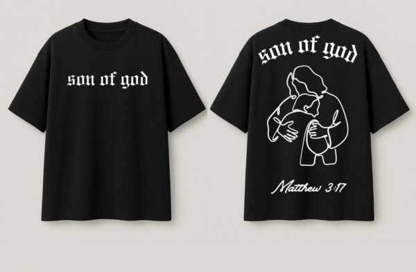 Son Of God | Black Unisex Oversized Christian T-Shirt | Faith Store India
