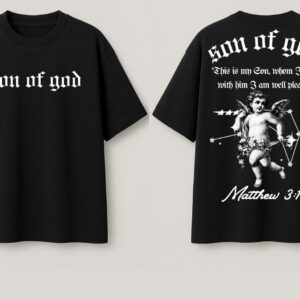 Son Of God | Black Unisex Oversized Christian T-Shirt | Faith Store India