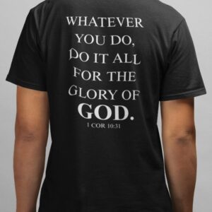 Glory Of God | Faith-Powered | Men's Black Regular Fit T-Shirt