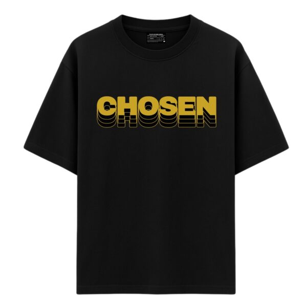 Chosen | Black Unisex Oversized Christian T-Shirt | Faith Store India
