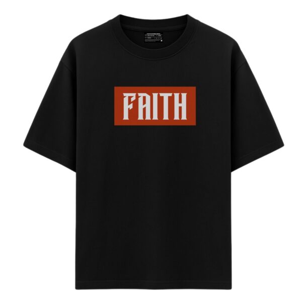 Faith | Black Unisex Oversized Christian T-Shirt | Faith Store India