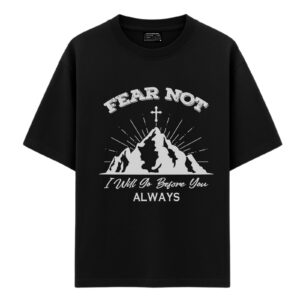 Fear Not | Black Unisex Oversized Christian T-Shirt | Faith Store India