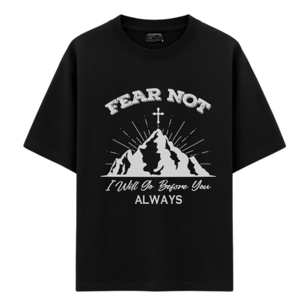 Fear Not | Black Unisex Oversized Christian T-Shirt | Faith Store India