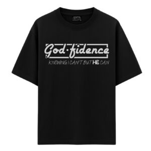 God.fidence | Black Unisex Oversized Christian T-Shirt | Faith Store India