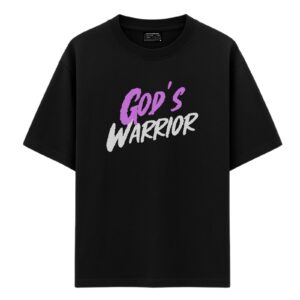 God's Warrior | Black Unisex Oversized Christian T-Shirt | Faith Store India