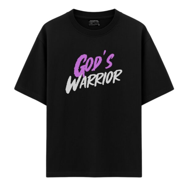 God's Warrior | Black Unisex Oversized Christian T-Shirt | Faith Store India