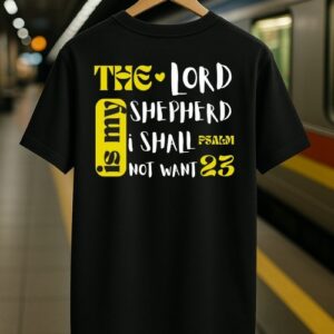 Lord is My Shepherd | Black Unisex Oversized Christian T-Shirt | Faith Store India