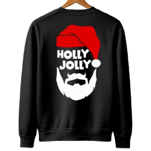Holly Jolly | Black Sweatshirt | Unisex - Image 2