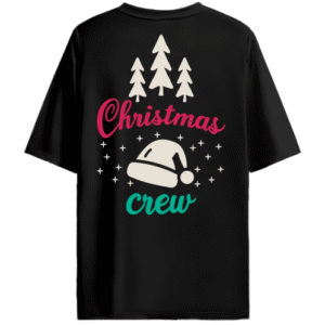 Christmas Crew | Black Oversized Unisex T-Shirt
