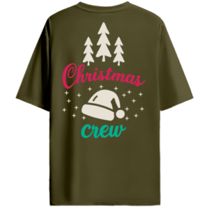 Christmas Crew | Olive Oversized Unisex T-Shirt