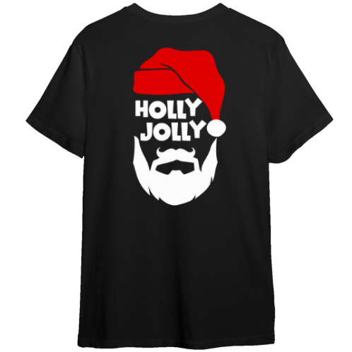 Holly Jolly | Black Regular Fit Men's T-Shirt