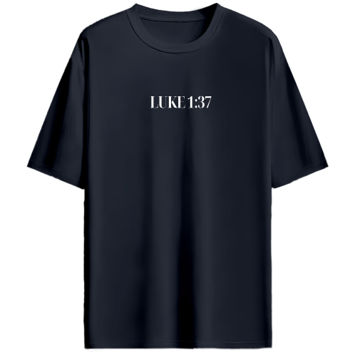 God does Miracles | Navy Blue Oversized Tee | Unisex - Image 2