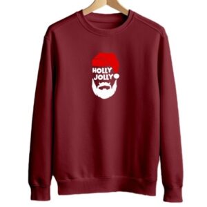 Holly Jolly | Maroon Sweatshirt | Unisex