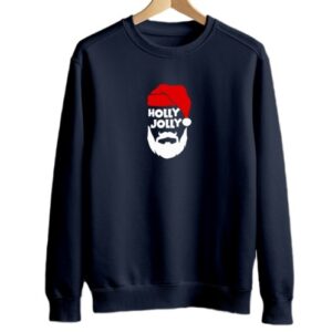 Holly Jolly | Navy Blue Sweatshirt | Unisex