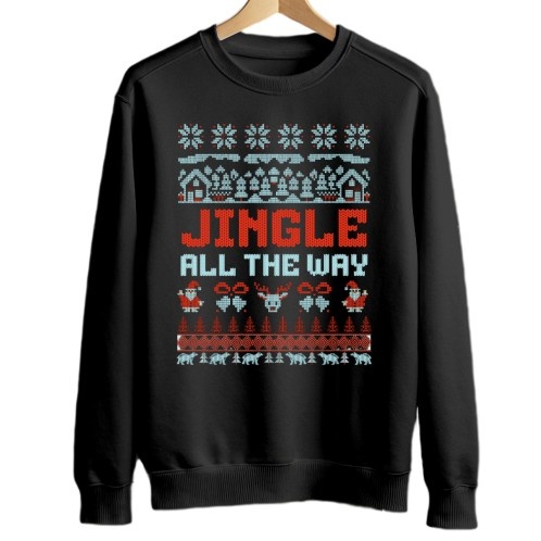 Jingle All The Way | Black Sweatshirt | Unisex