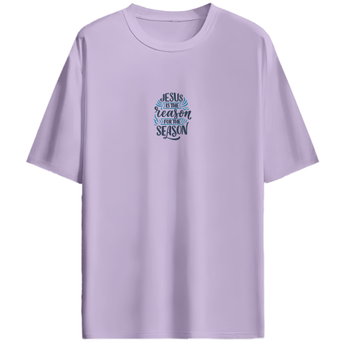 Jesus is the reason | Lavender Oversized Tee | Unisex - Image 2