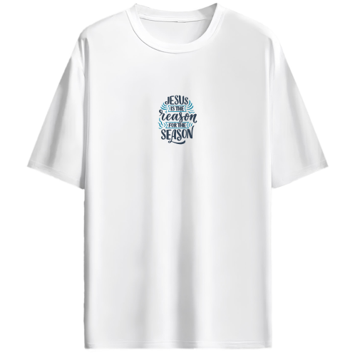 Jesus is the reason | White Oversized Tee | Unisex - Image 2