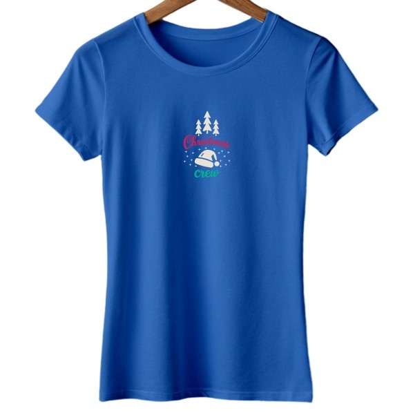 Christmas Crew | Women/Girls | Blue Christian T-Shirt