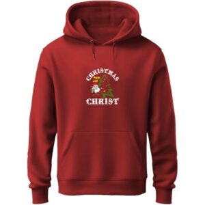 Christmas Begins With  Christ | Unisex Red Hoodie