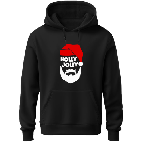 Holly Jolly | Unisex Black Hoodie