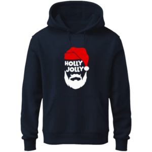 Holly Jolly | Unisex Navy Blue Hoodie