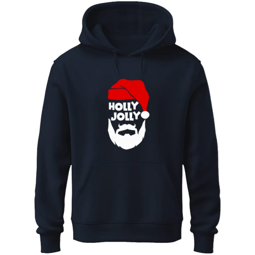 Holly Jolly | Unisex Navy Blue Hoodie